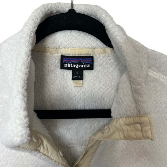 Patagonia Women's Medium Re-Tool Snap-T Pullover Jacket Fleece White M - Picture 4 of 7